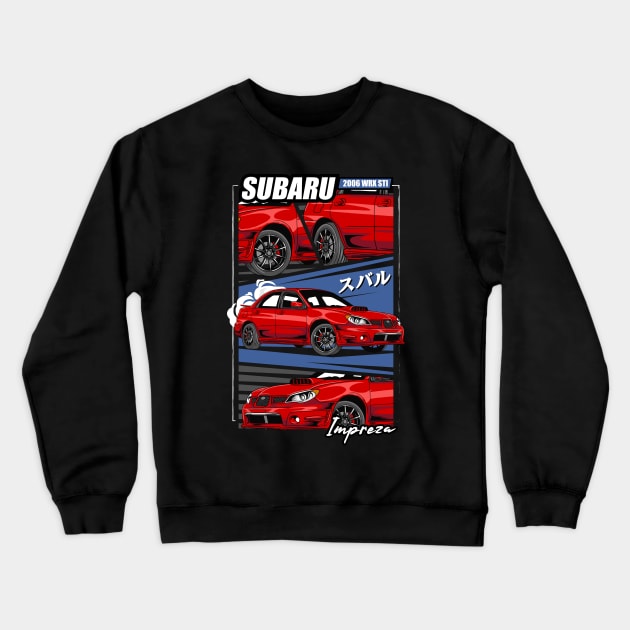 Subaru Impreza JDM Car Crewneck Sweatshirt by milatees